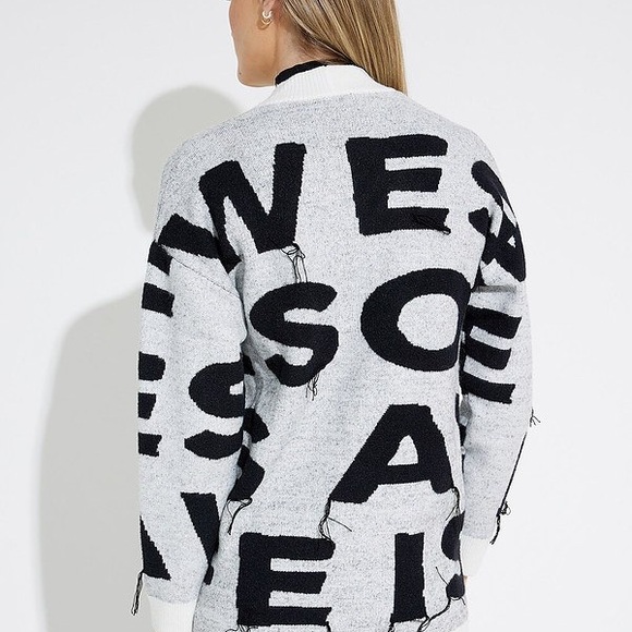 Desigual Black and White Graphic Cardigan - Picture 2 of 5